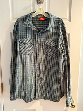 Merrell Plaid Long Sleeve Button Down Size XL